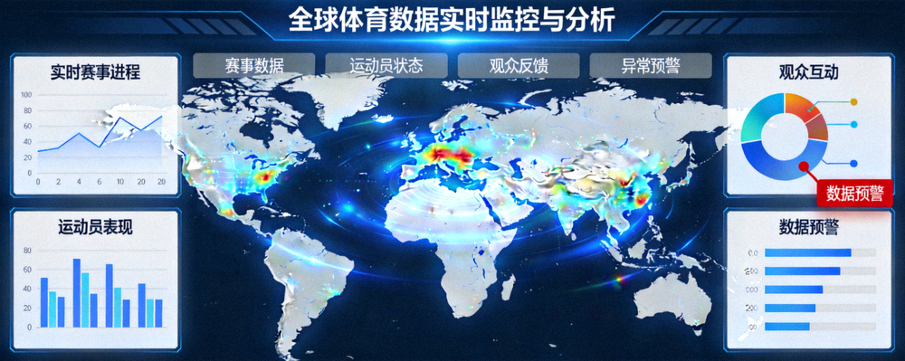 全球体育数据实时监控与分析大屏展示